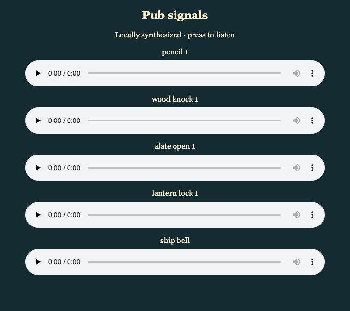 Pub signals preview — open the working preview