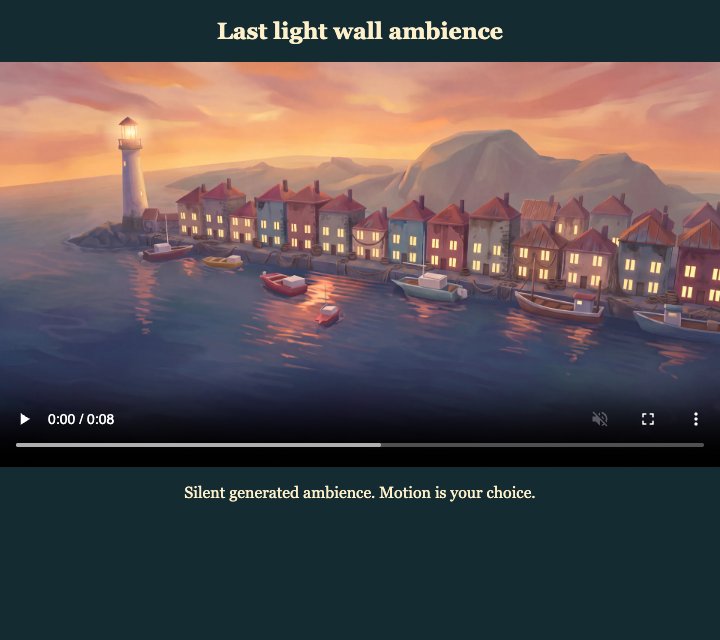 Last light wall ambience preview — open the working preview
